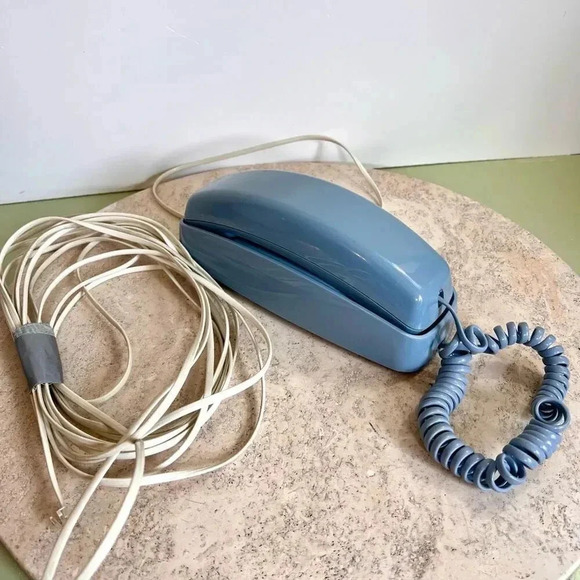 Sears Vintage Corded Wall Phone Blue Retro 90s Style Stores Numbers Excellent - Picture 2 of 9